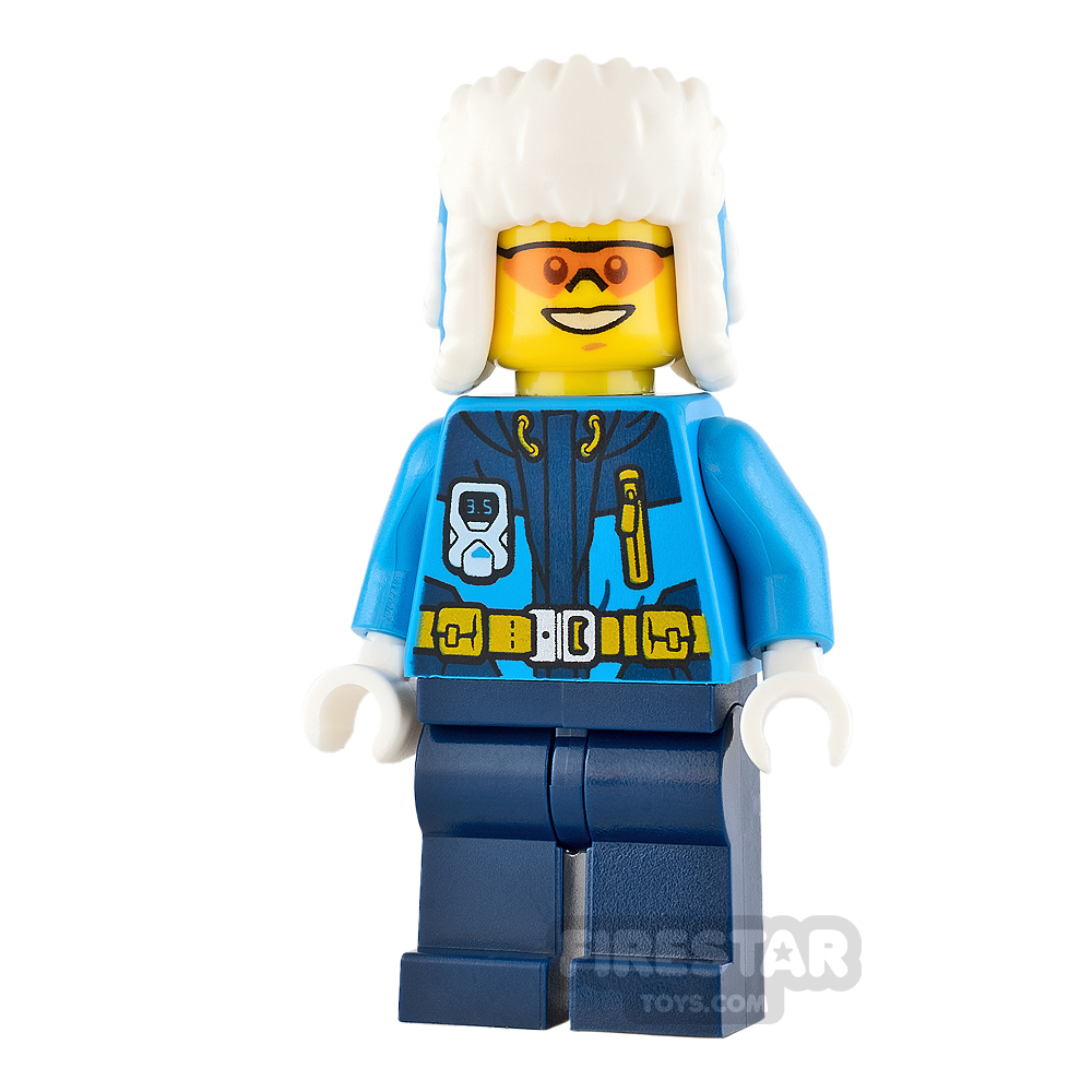 LEGO Male Artic Explorer MINIFIGURE Red Jacket And Red Fur Hat